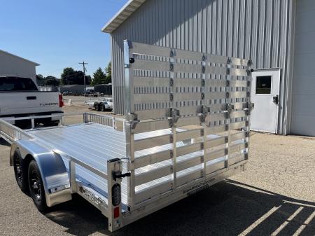 New 2027 Black Rhino Aluminum 81"x16' LST716A w/ Side Load Ramps & Bifold Gate (ATV / UTV / Side by Side) Utility Trailer