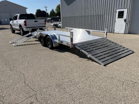 New 2027 Black Rhino Aluminum 81"x16' LST716A w/ Side Load Ramps & Bifold Gate (ATV / UTV / Side by Side) Utility Trailer