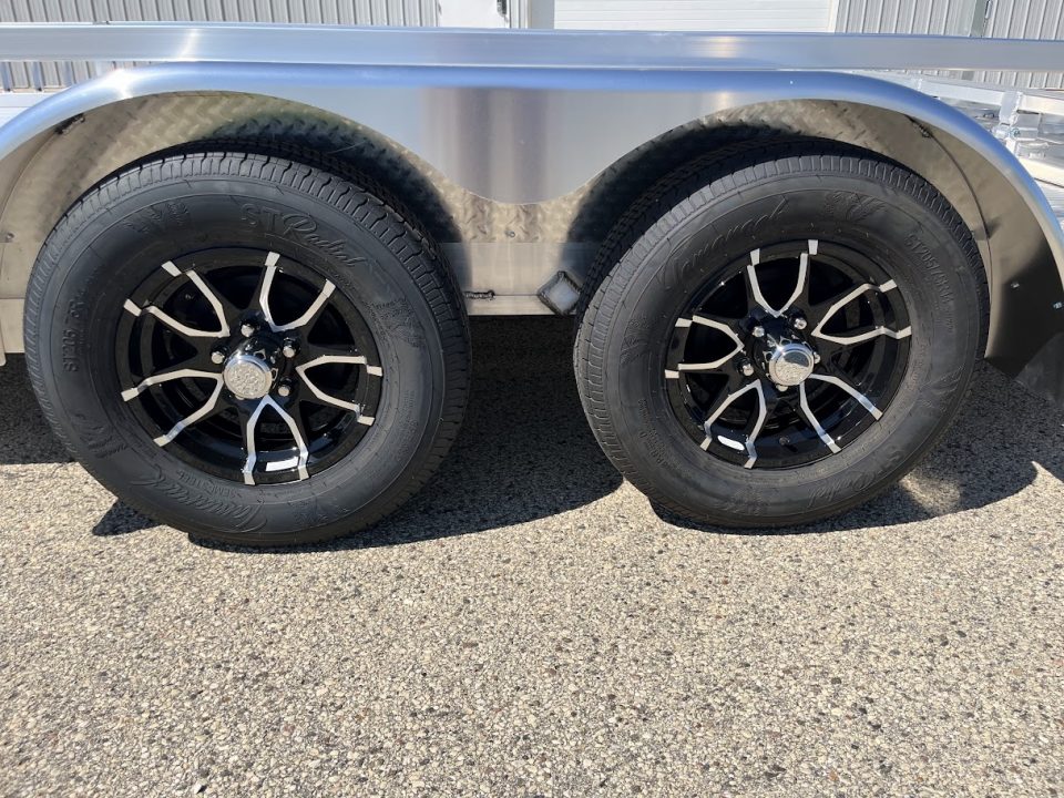 New 2027 Black Rhino Aluminum 81"x16' LST716A w/ Side Load Ramps & Bifold Gate (ATV / UTV / Side by Side) Utility Trailer
