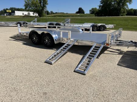 New 2027 Black Rhino Aluminum 81 x16' LST716A w/ Side Load Ramps & Bifold Gate (ATV / UTV / Side by Side) Utility Trailer