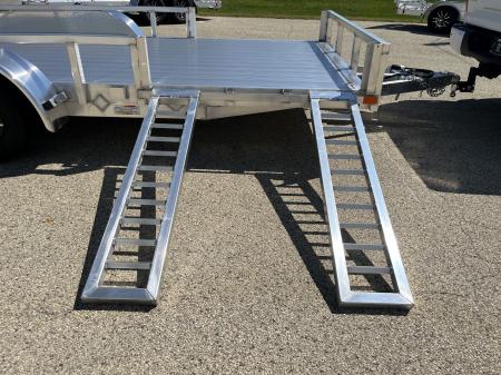New 2027 Black Rhino Aluminum 81"x16' LST716A w/ Side Load Ramps & Bifold Gate (ATV / UTV / Side by Side) Utility Trailer