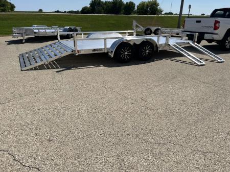New 2027 Black Rhino Aluminum 81"x16' LST716A w/ Side Load Ramps & Bifold Gate (ATV / UTV / Side by Side) Utility Trailer