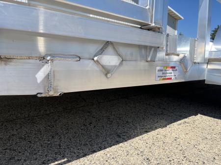 New 2027 Black Rhino Aluminum 81"x16' LST716A w/ Side Load Ramps & Bifold Gate (ATV / UTV / Side by Side) Utility Trailer