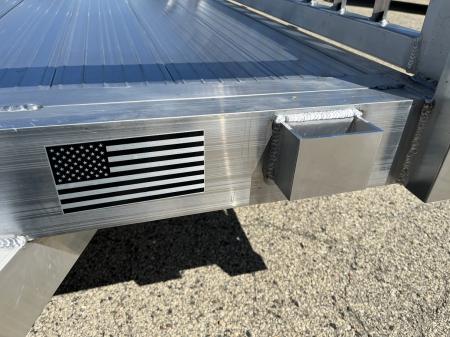 New 2027 Black Rhino Aluminum 81"x16' LST716A w/ Side Load Ramps & Bifold Gate (ATV / UTV / Side by Side) Utility Trailer