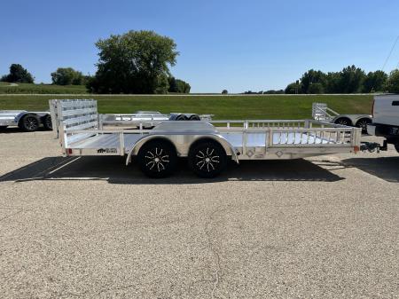 New 2027 Black Rhino Aluminum 81"x16' LST716A w/ Side Load Ramps & Bifold Gate (ATV / UTV / Side by Side) Utility Trailer