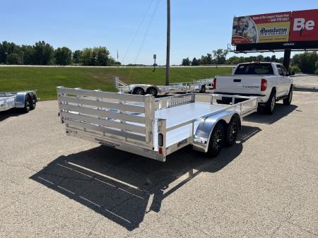 New 2027 Black Rhino Aluminum 81"x16' LST716A w/ Side Load Ramps & Bifold Gate (ATV / UTV / Side by Side) Utility Trailer