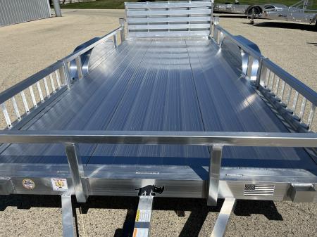 New 2027 Black Rhino Aluminum 81"x16' LST716A w/ Side Load Ramps & Bifold Gate (ATV / UTV / Side by Side) Utility Trailer