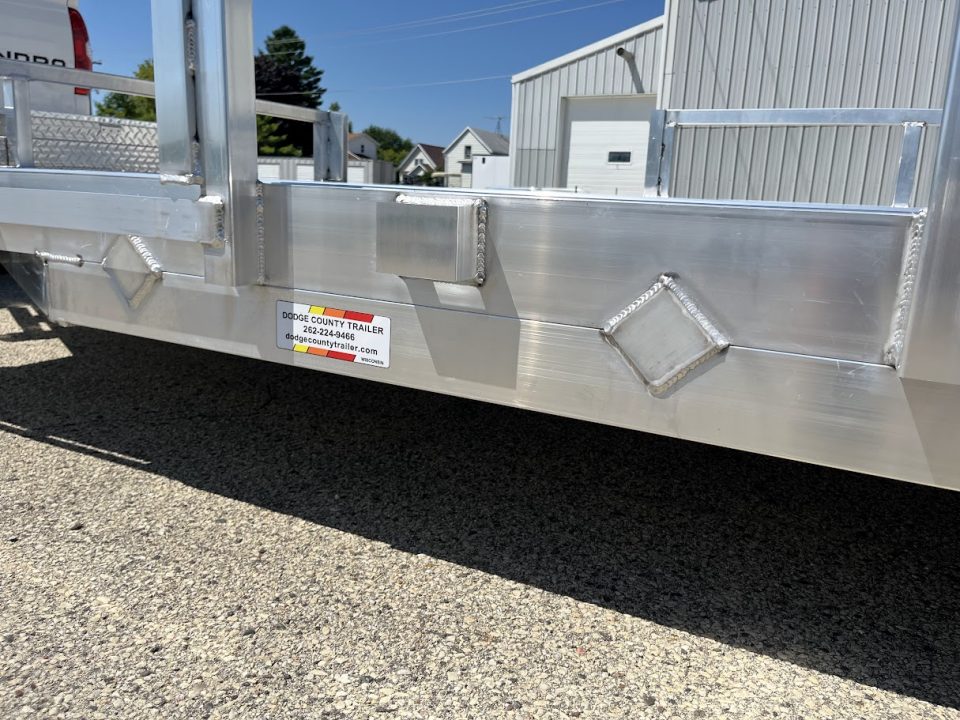 New 2027 Black Rhino Aluminum 81"x16' LST718A w/ Side Load Ramps, Toolbox & Bifold Gate (ATV / UTV / Side by Side) Utility Trailer