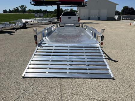 New 2027 Black Rhino Aluminum 81"x16' LST718A w/ Side Load Ramps, Toolbox & Bifold Gate (ATV / UTV / Side by Side) Utility Trailer