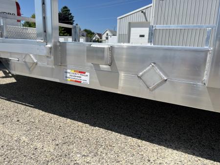 New 2027 Black Rhino Aluminum 81"x16' LST718A w/ Side Load Ramps, Toolbox & Bifold Gate (ATV / UTV / Side by Side) Utility Trailer