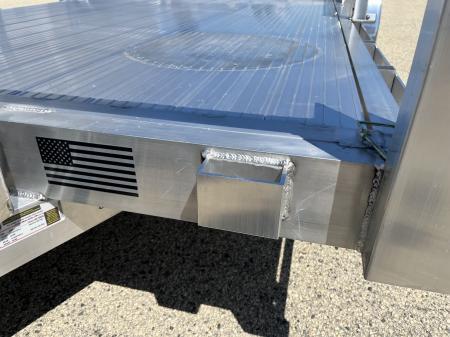 New 2027 Black Rhino Aluminum 81"x16' LST718A w/ Side Load Ramps, Toolbox & Bifold Gate (ATV / UTV / Side by Side) Utility Trailer