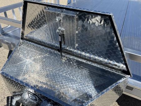 New 2027 Black Rhino Aluminum 81"x16' LST718A w/ Side Load Ramps, Toolbox & Bifold Gate (ATV / UTV / Side by Side) Utility Trailer