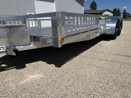 New 2027 Black Rhino Aluminum 81"x16' LST718A w/ Side Load Ramps, Toolbox & Bifold Gate (ATV / UTV / Side by Side) Utility Trailer
