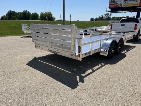 New 2027 Black Rhino Aluminum 81"x16' LST718A w/ Side Load Ramps, Toolbox & Bifold Gate (ATV / UTV / Side by Side) Utility Trailer