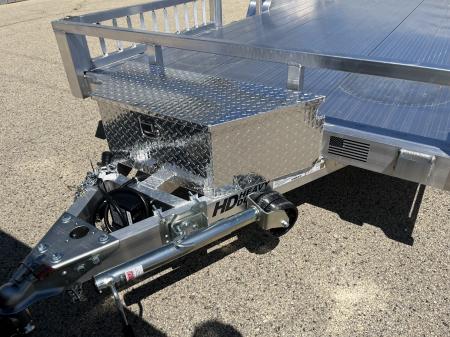 New 2027 Black Rhino Aluminum 81"x16' LST718A w/ Side Load Ramps, Toolbox & Bifold Gate (ATV / UTV / Side by Side) Utility Trailer