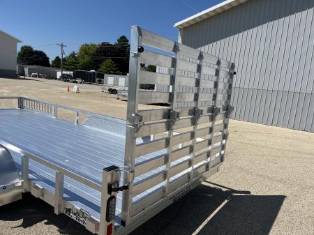 New 2027 Black Rhino Aluminum 81"x16' LST718A w/ Side Load Ramps, Toolbox & Bifold Gate (ATV / UTV / Side by Side) Utility Trailer