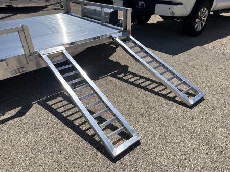 New 2027 Black Rhino Aluminum 81"x16' LST718A w/ Side Load Ramps, Toolbox & Bifold Gate (ATV / UTV / Side by Side) Utility Trailer