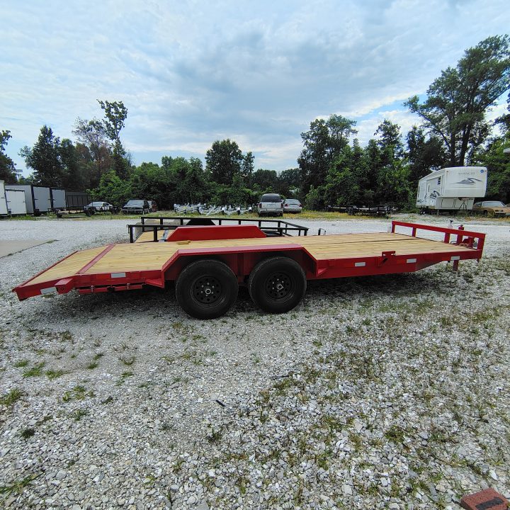 New 2026 MEB 83x20 TA, 2' dovetail, 5.2k axles, with 5' slide in ramps Car Hauler