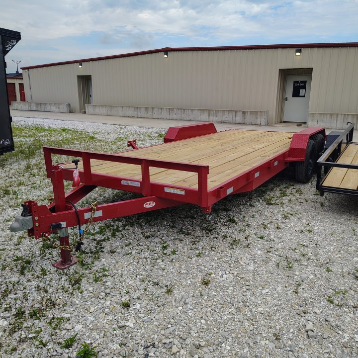 New 2026 MEB 83x20 TA, 2' dovetail, 5.2k axles, with 5' slide in ramps Car Hauler