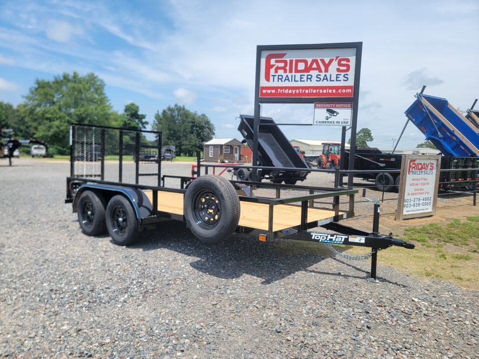New 2026 Top Hat Trailers 14' x 77" LDX Tandem Axle Utility Trailer