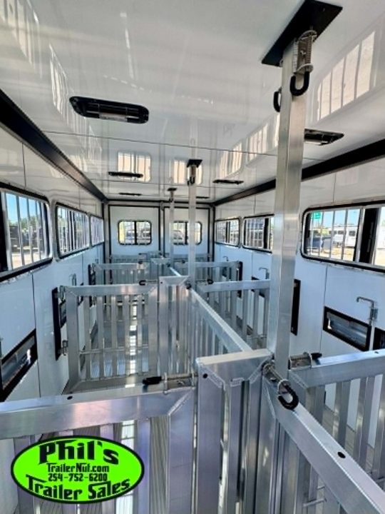New 2026 Frontier Trailers 8 PEN LOW PRO ALUMINUM LIVESTOCK TRAILER Stock / Stock Combo Trailer