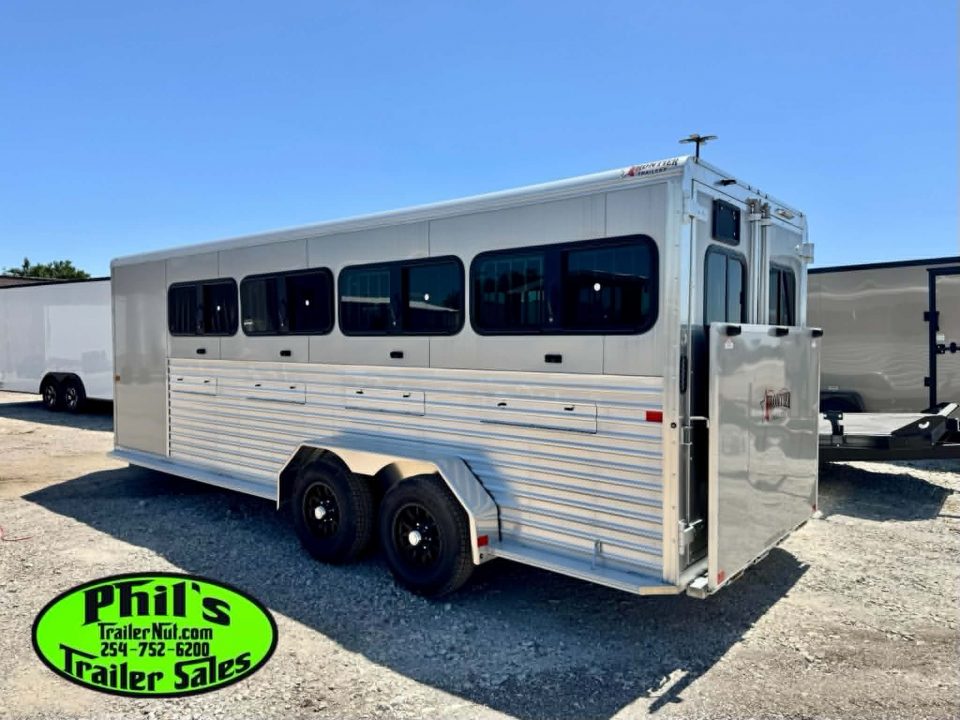 New 2026 Frontier Trailers 8 PEN LOW PRO ALUMINUM LIVESTOCK TRAILER Stock / Stock Combo Trailer