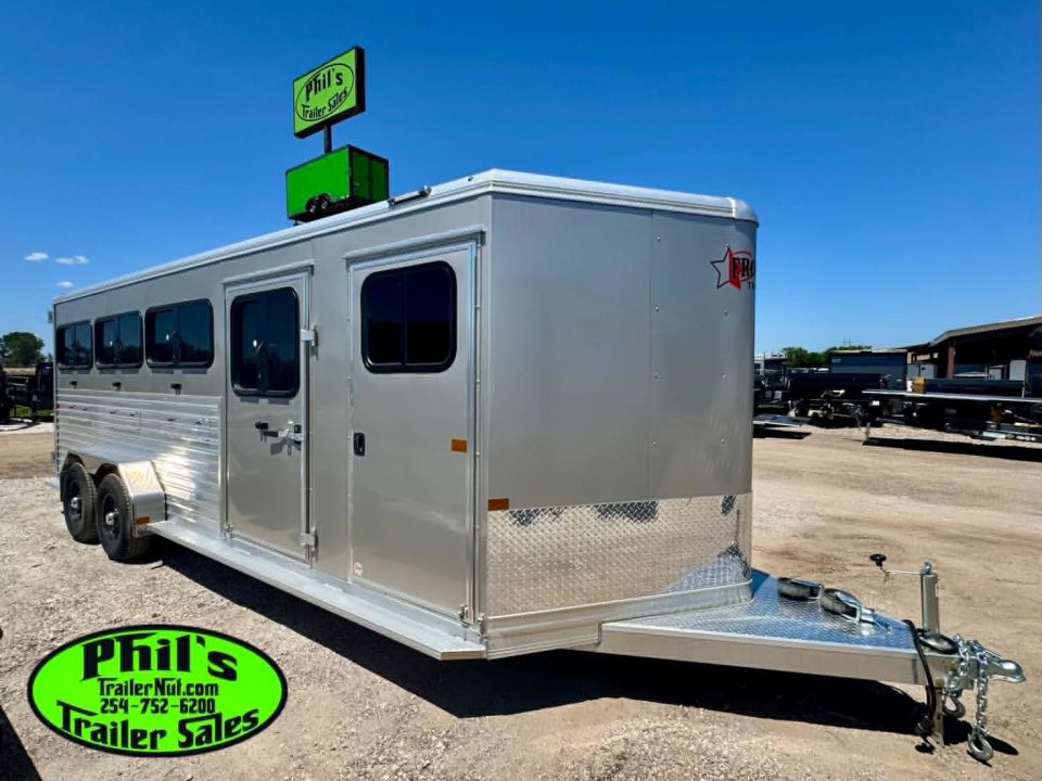 New 2026 Frontier Trailers 8 PEN LOW PRO ALUMINUM LIVESTOCK TRAILER Stock / Stock Combo Trailer