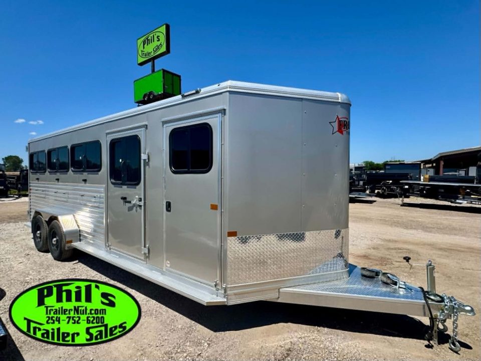 New 2026 Frontier Trailers 8 PEN LOW PRO ALUMINUM LIVESTOCK TRAILER Stock / Stock Combo Trailer