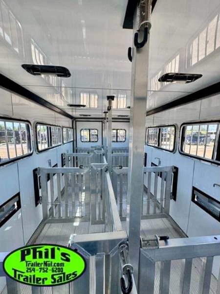 New 2026 Frontier Trailers 8 PEN LOW PRO ALUMINUM LIVESTOCK TRAILER Stock / Stock Combo Trailer