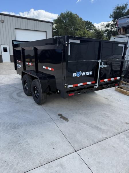 New 2027 BWISE 7x14 -14K Dump Trailer - Ramps - Tarp Kit - 7 GA Floor - 44" SIDES Dump Trailer