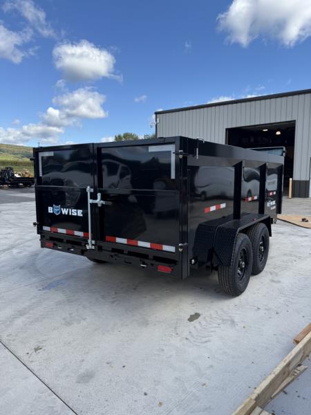 New 2027 BWISE 7x14 -14K Dump Trailer - Ramps - Tarp Kit - 7 GA Floor - 44" SIDES Dump Trailer