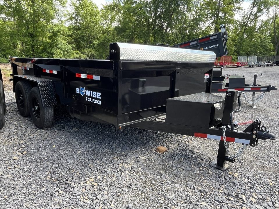 New 2027 BWISE 7x14 -14K Dump Trailer - Ramps - Tarp Kit - 7 GA Floor