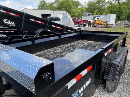 New 2027 BWISE 7x14 -14K Dump Trailer - Ramps - Tarp Kit - 7 GA Floor