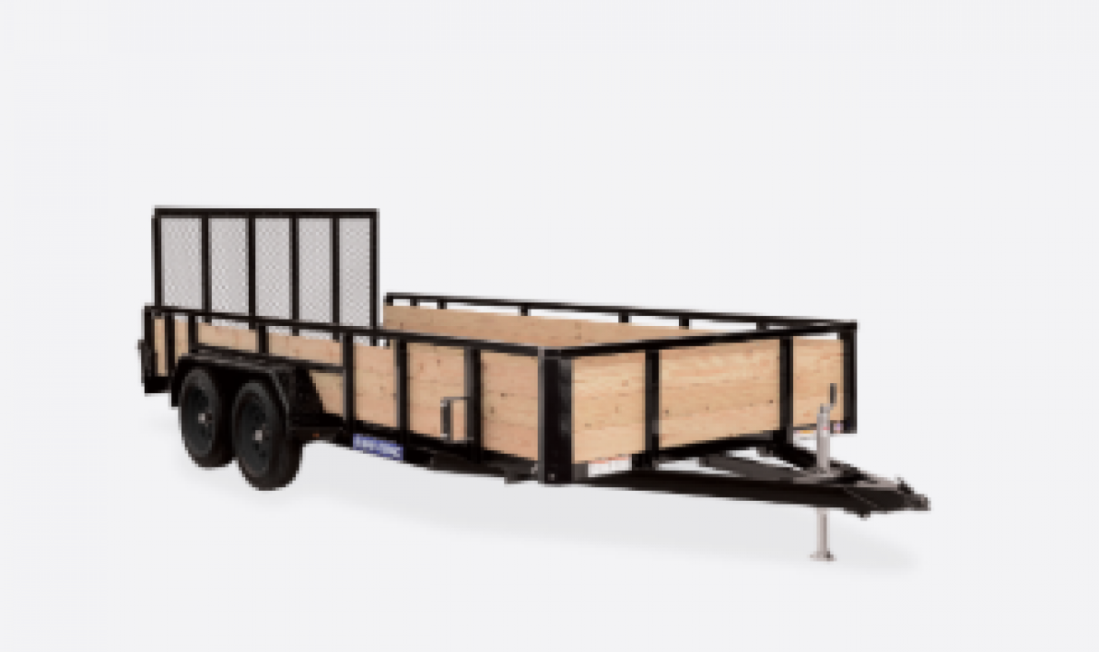 New 2026 Sure-Trac 7 x 14 Tube Top Three Board 7K Utility Trailer