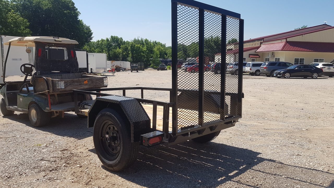 New 2026 MEB 4x6 Angle Iron Utility Trailer W/Ramp