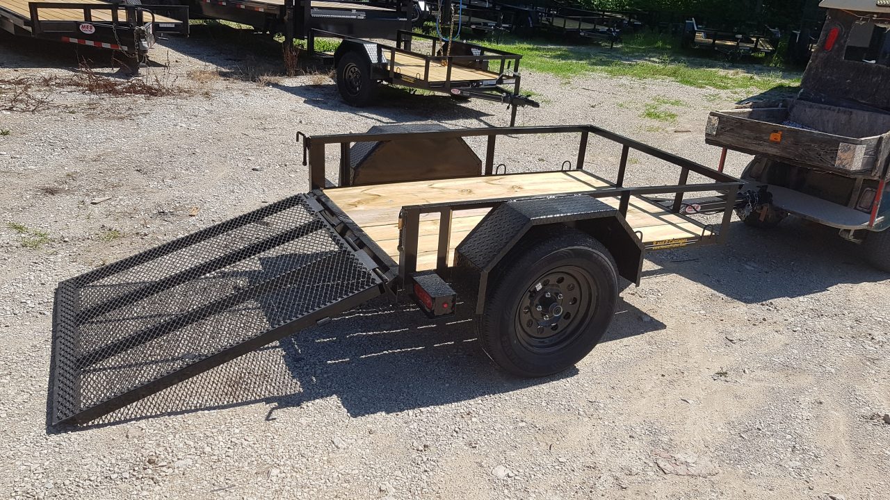 New 2026 MEB 4x6 Angle Iron Utility Trailer W/Ramp
