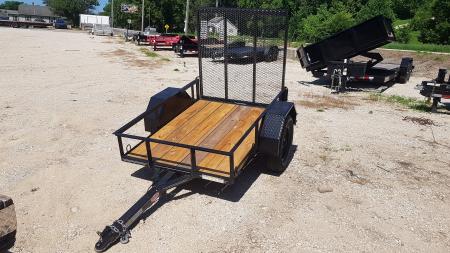 New 2026 MEB 4x6 Angle Iron Utility Trailer W/Ramp