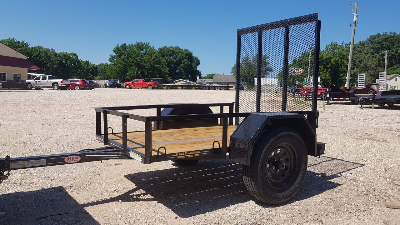 New 2026 MEB 4x6 Angle Iron Utility Trailer W/Ramp