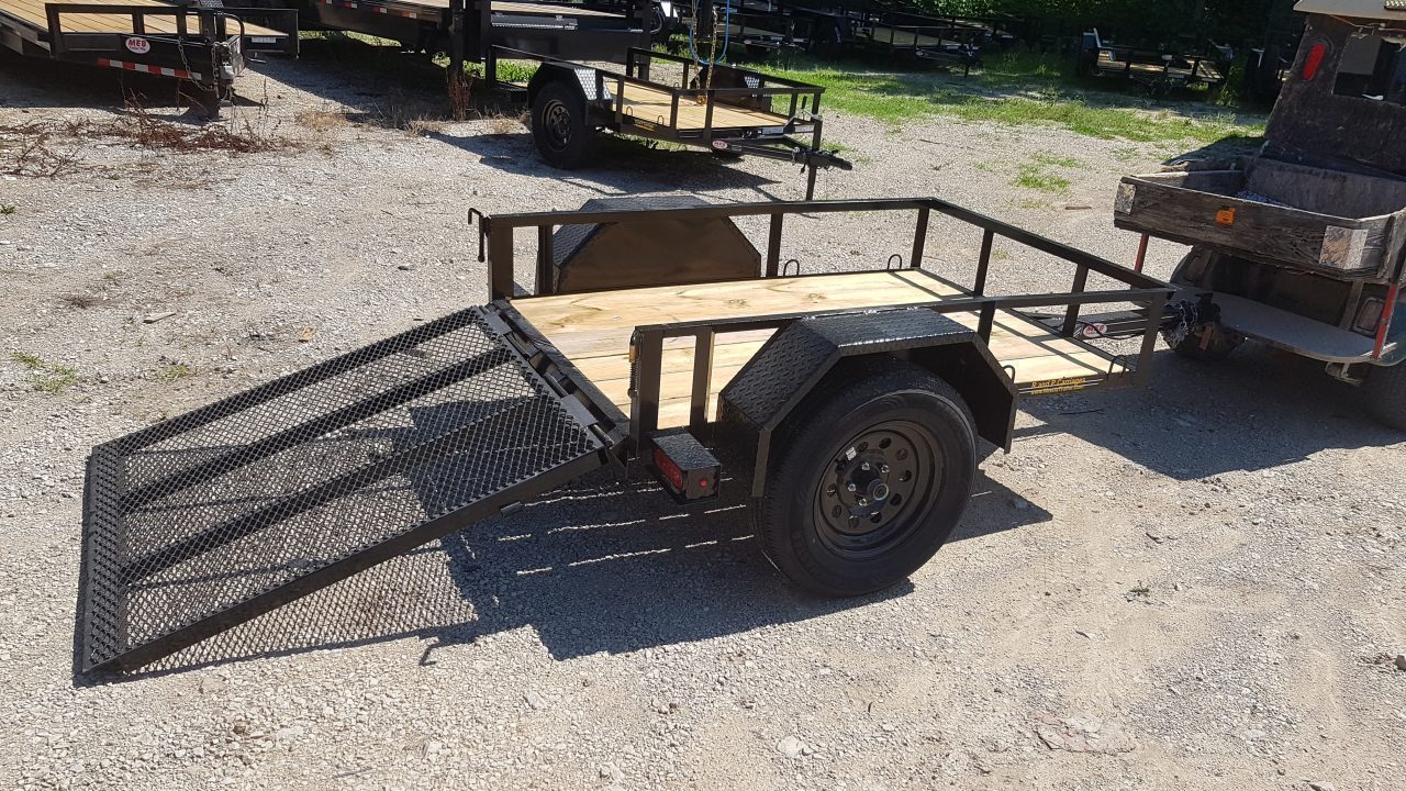 New 2026 MEB 4x6 Angle Iron Utility Trailer W/Ramp