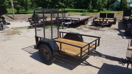 New 2026 MEB 4x6 Angle Iron Utility Trailer W/Ramp
