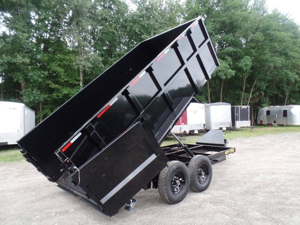 New GRIFFIN BRAND , 14 FT, Dump Trailer 7X14X4'High Sides 14,000 lb. GVWR, Griffin Brand. Triple Frame, Ramps