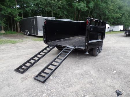 New GRIFFIN BRAND , 14 FT, Dump Trailer 7X14X4'High Sides 14,000 lb. GVWR, Griffin Brand. Triple Frame, Ramps