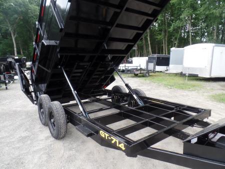 New GRIFFIN BRAND , 14 FT, Dump Trailer 7X14X4'High Sides 14,000 lb. GVWR, Griffin Brand. Triple Frame, Ramps