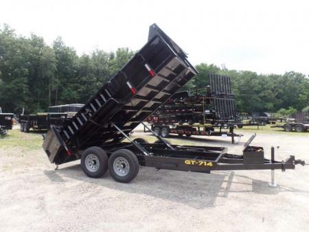 New GRIFFIN BRAND , 14 FT, Dump Trailer 7X14  14,000 lb. GVWR, Griffin Brand. Triple Frame, Ramps