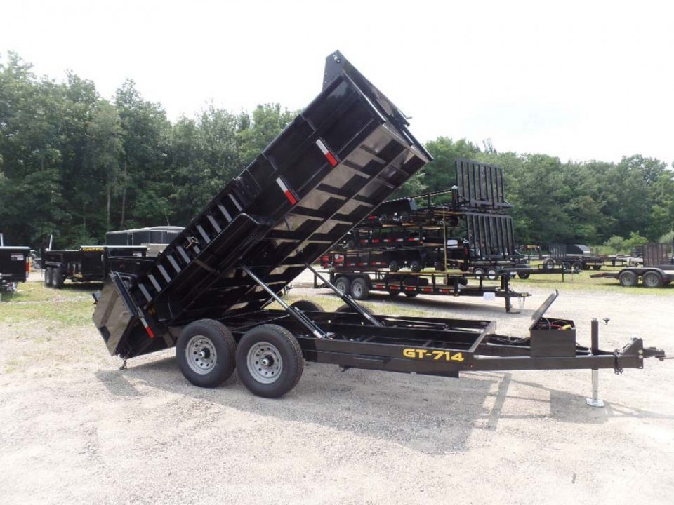 New GRIFFIN BRAND , 14 FT, Dump Trailer 7X14  14,000 lb. GVWR, Griffin Brand. Triple Frame, Ramps