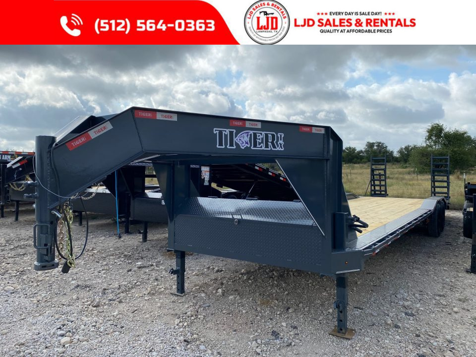 New 2026 Tiger - Gooseneck - 102" X 32' - Equipment Trailer - Drive Over Fender