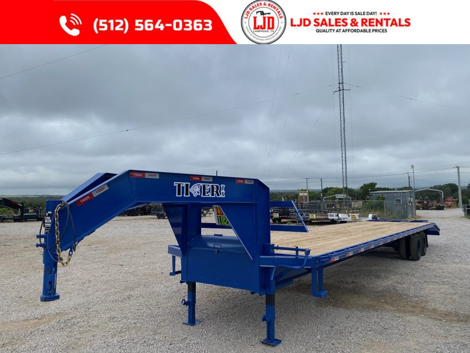 New 2026 Tiger Trailers Gooseneck Flatbed - 102" X 40' Equipment Trailer