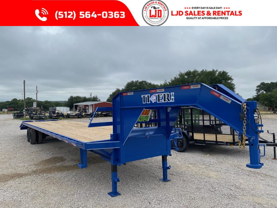 New 2026 Tiger Trailers Gooseneck Flatbed - 102  X 40' Equipment Trailer