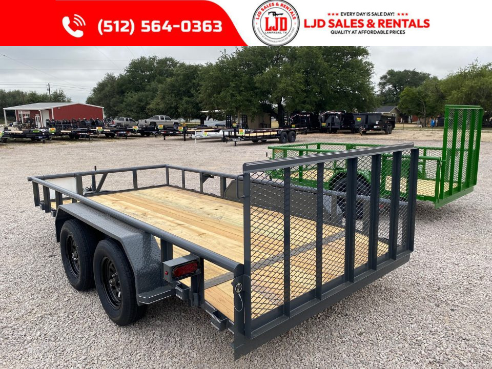 New 2026 Tiger - 77" x 14' - Utility Trailer - 3' Gate - Dovetail