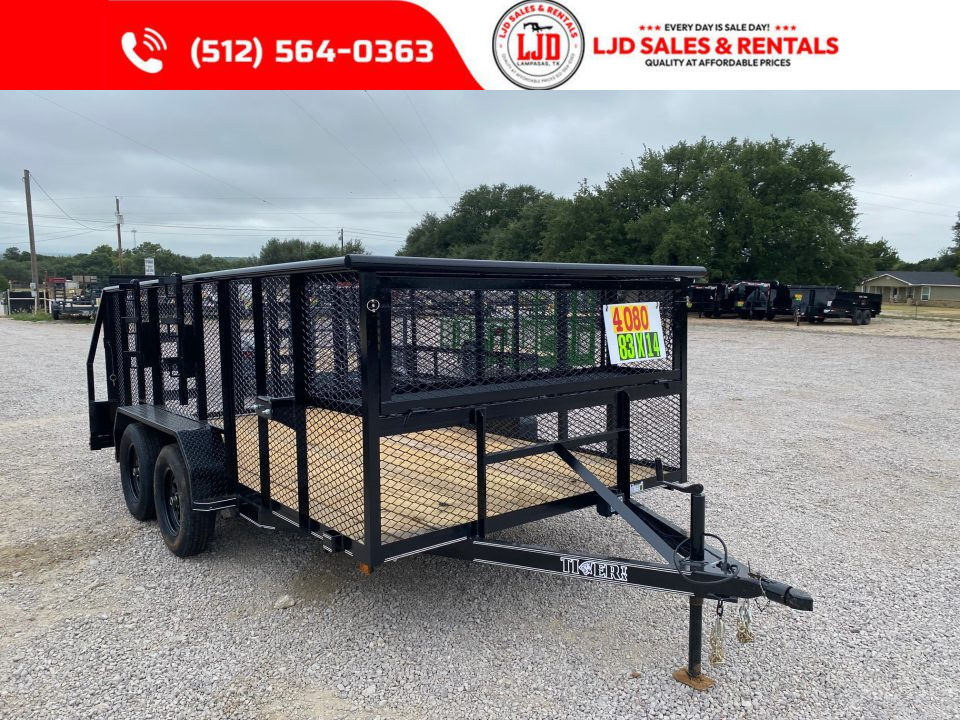 New 2025 Tiger - 83  x 14' Landscape Trailer - 4' Gate - 3500lb Axles